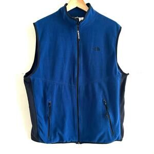 The North Face Full Zip Fleece Vest Blue Men's Size XLarge Zip‎ Pockets